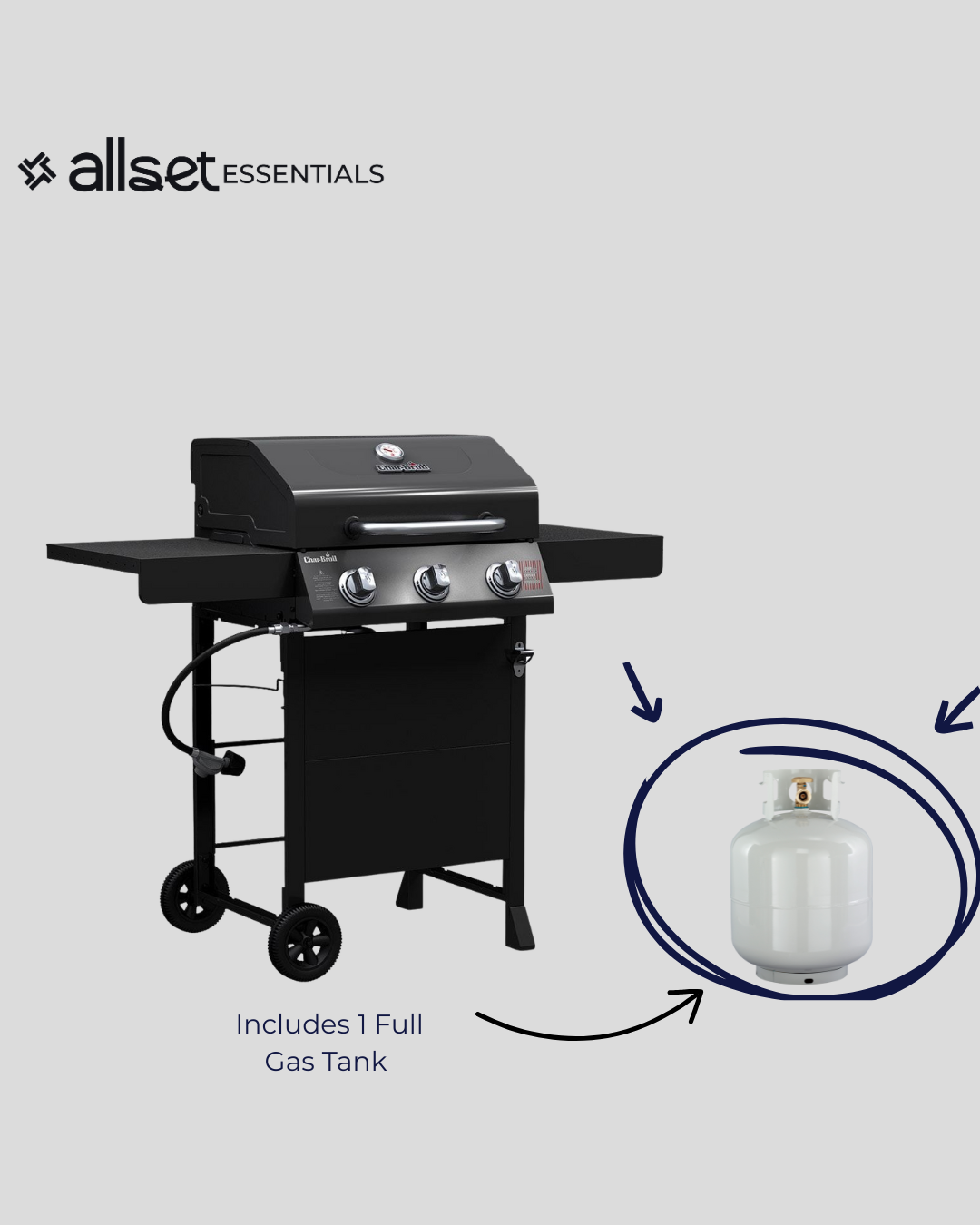 3 Burners Grill Rental